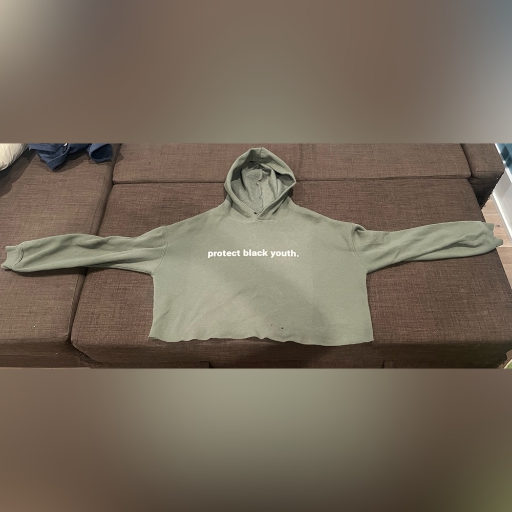 “Protect Black Youth” crop hoodie